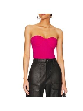 Superdown Stef Bustier Bodysuit - Hot Pink